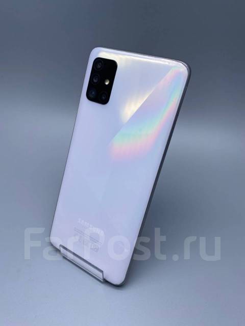 Samsung Galaxy A51 128GB, 6.50", моноблок, белый, 4G LTE, Dual-SIM, NFC ...