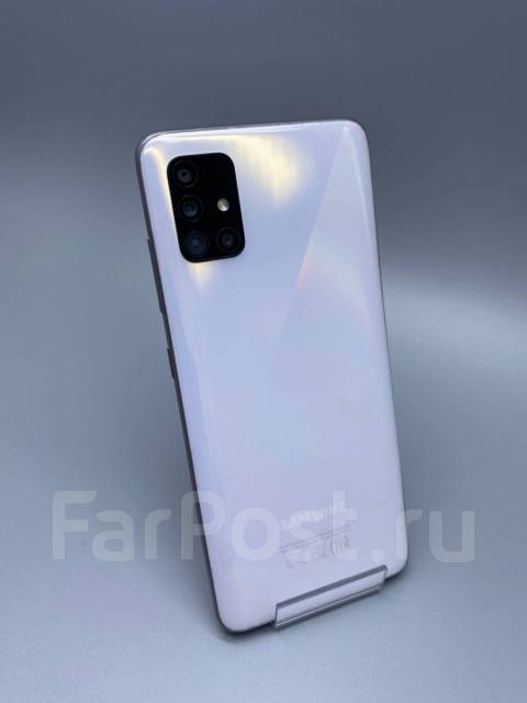 Samsung Galaxy A51 128GB, 6.50", моноблок, белый, 4G LTE, Dual-SIM, NFC ...