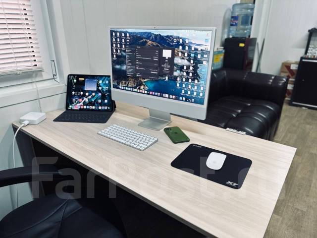Imac 2021 24 M1 ймак моноблок компьютер эпл, б/у, в наличии. Цена: 135 ...