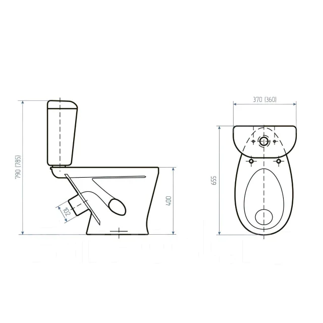 Унитаз Универсал Обь в комплекте - Сантехника и водоснабжение в Хабаровске