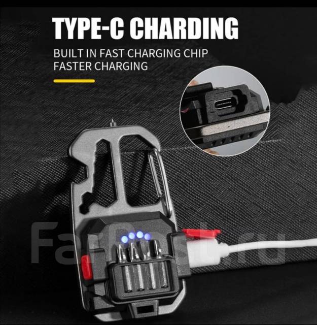 Фонарь аккумуляторный заряд type-c. Мультитул, новый, в наличии. Цена ...