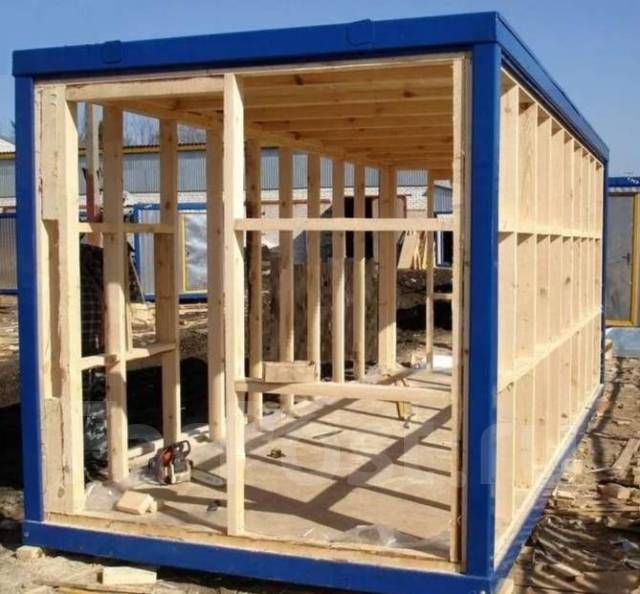 Услуги проекта каркасной бытовки Изготовление-вагончики, бытовки в Хабаровске