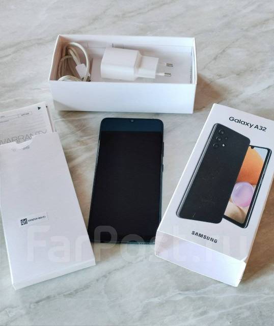 Samsung Galaxy A32 128gb, 6.40", моноблок, черный, 3G, 4G LTE, Dual-SIM ...