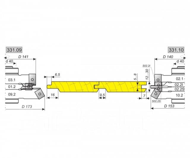 Фрезы \"Iberus\"для изготовления фасадной доски, вагонки толщ. до 40 мм ...