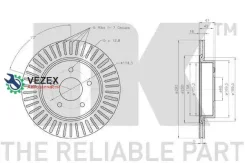 ���� ��������� Nissan X-Trail(32) 14- ������ D=292��. NK 312297 312297 ����