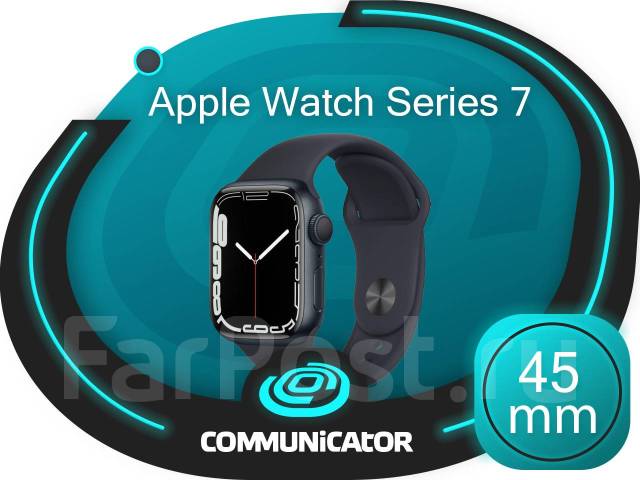 Умные часы Apple Watch Series 7 45mm Midnight Sport Band - Умные часы и ...