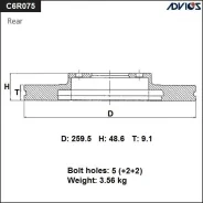 ���� ��������� ���. Advics C6R075B C6R075B ����