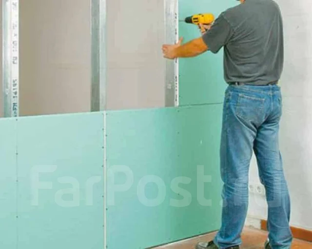 Монтаж перегородок и стен из гипсокартона, блоков во Владивостоке