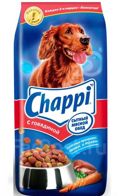 Сухой корм для собак Чаппи Chappi с говядиной, мясное изобилие 15 кг, в  наличии. Цена: 2 685₽ во Владивостоке