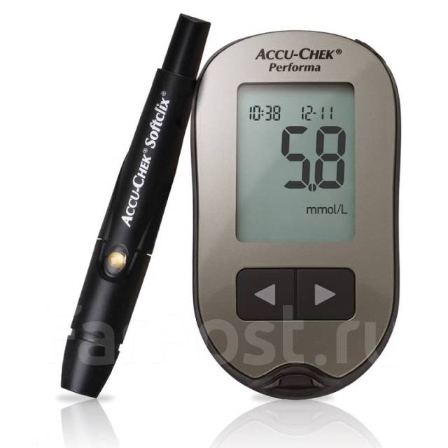 Глюкометр Accu chek performa, б/у, в наличии. Цена: 1 000₽ во Владивостоке