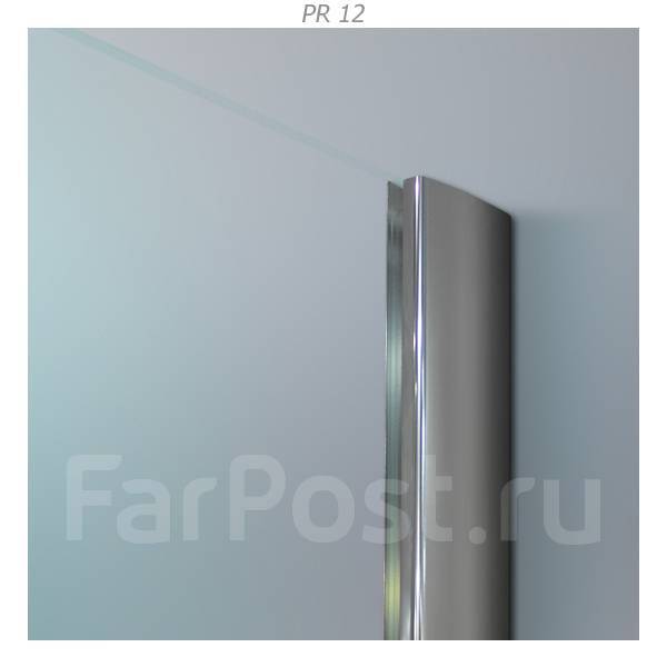 Профиль алюминиевый крепеж для стекла прут прямоугольный хром, PR-12. .