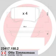 ������� �������� ! ����. 95x43x15 Opel AstraG 1.8-2.2DT 01-04/Zafira 2.2i/DTi 01 OTTO Zimmermann 234171502 234171502 ����