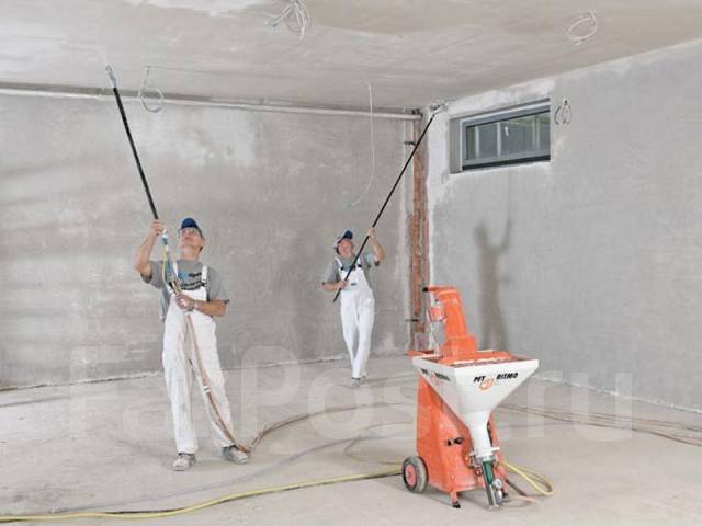 Механизированная штукатурка по маякам в Уссурийске