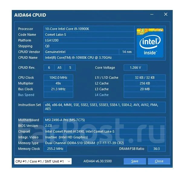 Intel Core i9-10900K ����