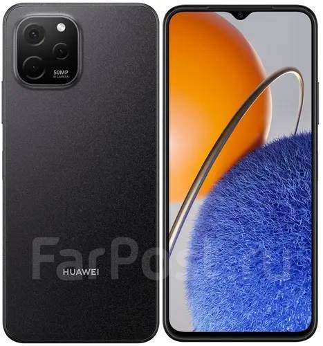 Смартфон Huawei Nova Y61, 64 гб, 6.52", черный, 3G, 4G LTE, Dual-SIM ...