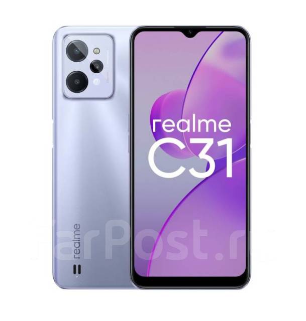 Realme C31 6.5''HD+ 3/32GB NFC 5000mAh+бонус! Silver РСТ, 32 гб, 6.50 ...