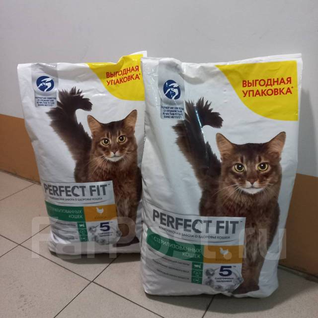 Сухой корм для взрослых кошек "Perfect FIT"с курицей 10кг, в наличии ...