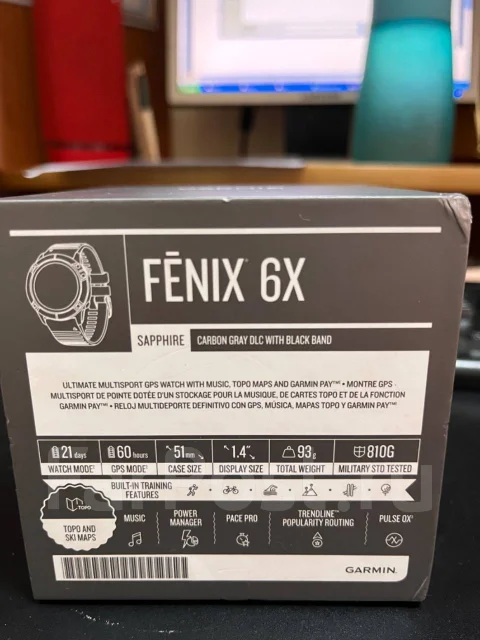 Garmin Fenix 6X. GPS, NFC, IP68 ����