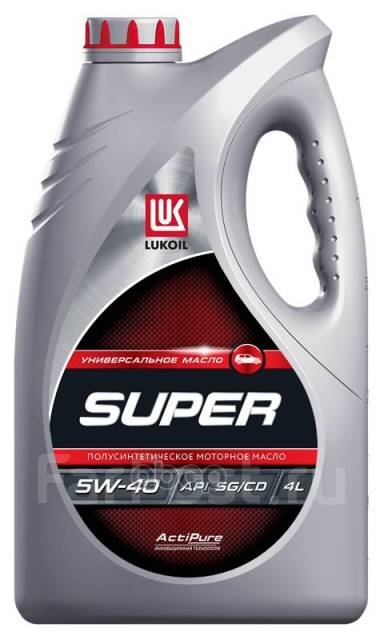 Супер Api Sg/Cd 4л (Полусинт. Мотор. Масло) Lukoil арт. 3471800 5w-40 ...