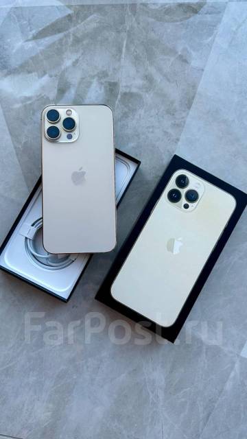 Продам iPhone 13 PRO MAX, 256ГБ, GOLD, 6.70", моноблок, золотой, 5G, б ...