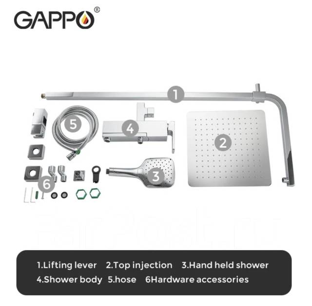Душевая система Gappo g2418-1, в наличии. Цена: 22 500₽ во Владивостоке