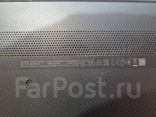 HP 15. 15.6", 2,4����, ��� 8 ��, ���� 256���, WiFi: 1, Bluetooth: 1, ����������� �� 10��. ����