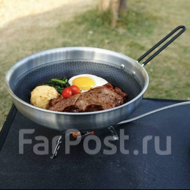 Сковорода с антипригарным сотовым покрытием и складной ручкой 28 см ...