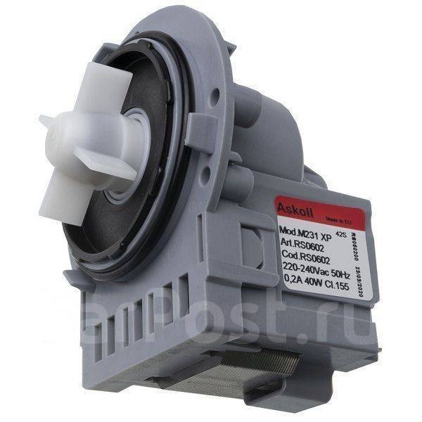 Сливной насос стиральной машины Askoll 40W 3 винта, клеммы назад Аллюм ...