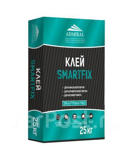 Клей плиточный Smartfix для внутренних работ 25кг Адмирал ...