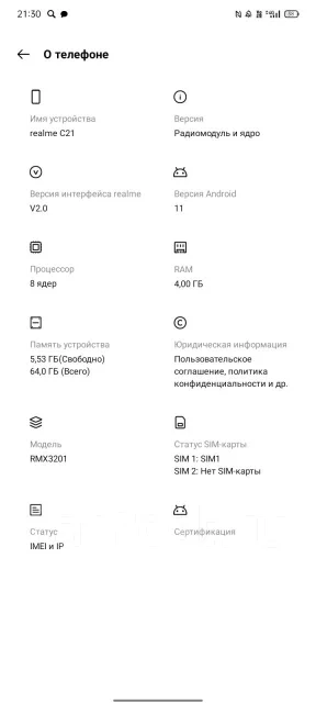 Realme C21. �/� ����