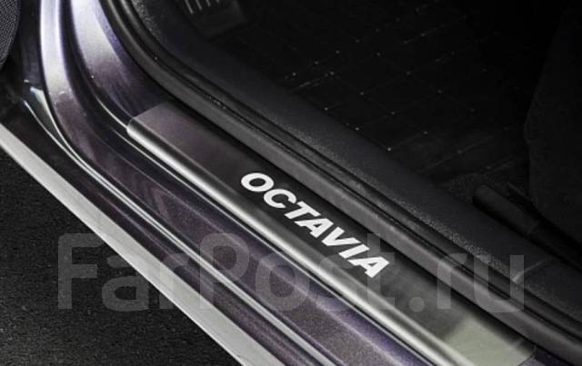 Накладки на пороги Skoda Octavia A7 2012-2020г нержавейка купить во ...