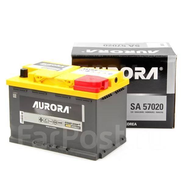 Гелевый аккумулятор Aurora 70Ah 760А L3/ AGM/Start&Stop-/-500р за БУ ...