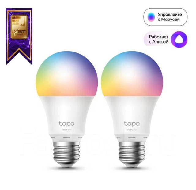 Умная лампа TP-Link Tapo L530E Wi-Fi E27 RGB 6500K 9W Алиса Маруся РСТ ...