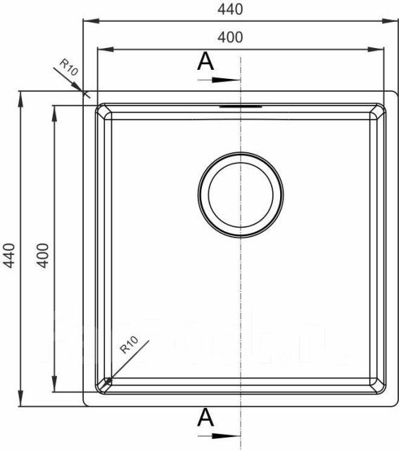 Мойка кухонная стальная нижнего монтажа Оптима 400 Флорентина, в ...