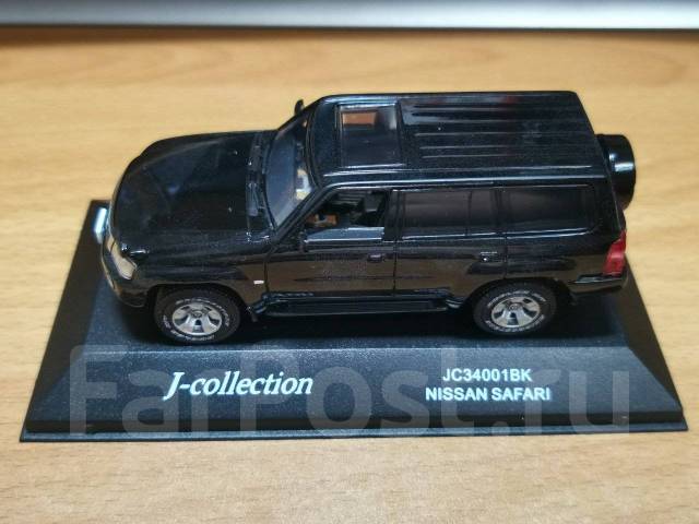 Модель Nissan Safari, Black, J-Collection, 1:43, б/у, в