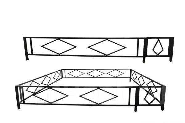 Образцы оградок на кладбище без завитушек