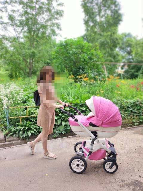 Коляска 3 в 1 Bruno ecco розовая - Коляски и переноски в Хабаровске