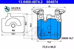 ������� ��������� �������� ����, BMW: 1 (F20/F21) 11-, 2 (F22/F23) 14-, 3 (F30/F35/F80/F31/F34) 12-, 4 (F32/F82/F36/F33/F83/F36) 13- ATE 13046048742 1...