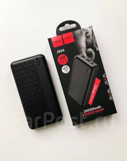 Повербанк 20000 mAh с быстрой зарядкой Hoco J95A Power Bank Черный ...