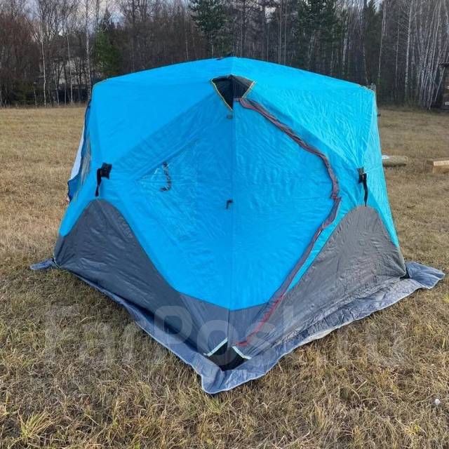 Трехслойная зимняя палатка-КУБ для рыбалки 240x240х195см (4х местная),  новый, в наличии. Цена: 11 890₽ в Хабаровске