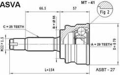 ���� �������� 29x55x25 Asva MT-41 MT41 ����