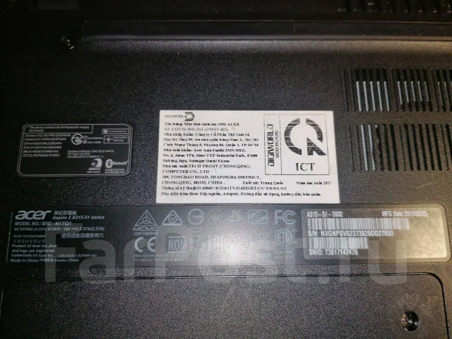 Acer Aspire 3 A315-51. 15.6", 2����, ��� 4 ��, ���� 1 000���, WiFi: 1, Bluetooth: 1, ����������� �� 3��. ����