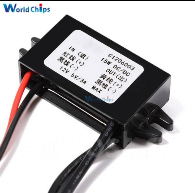 Блок питания преобразователь 12 вольт на 5 Вольт micro USB, новый, в ...
