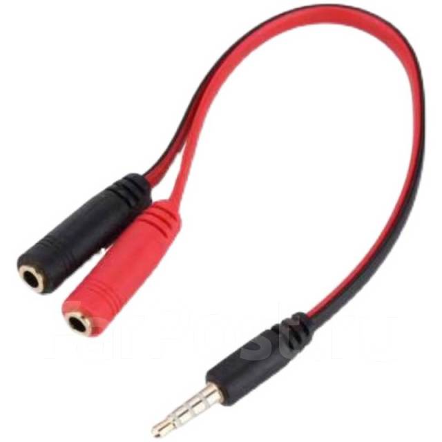 Переходник MiniJack 3,5 мм на 4 пин для подключения наушников и микроф ...