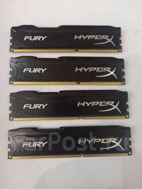 Оперативная память hyper x fury DDR3, 16 гб, б/у, в наличии. Цена: 4 ...