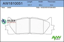 ������� ��������� �������� Toyota Camry(V40) 06, Lexus ES350 07 Aywiparts AW1810051 AW1810051 ����