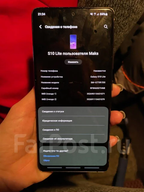 Samsung Galaxy S10 Lite. �/�, ������, 3G, 4G LTE, Dual-SIM, ����������, NFC ����