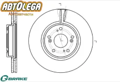 ���� ��������� �. G-brake Honda Accord 2.0-2.4 CL/CM(f16"), CR-V RD7 05- GR-20830 ����
