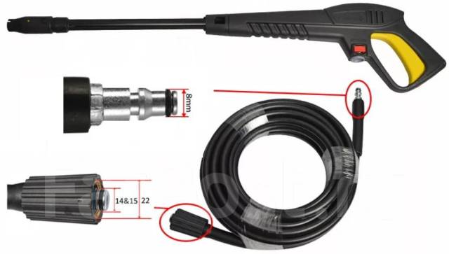 Комплект для мойки Lavor/VAX/Carftsman (лавор) шланг+пистолет+копье ...