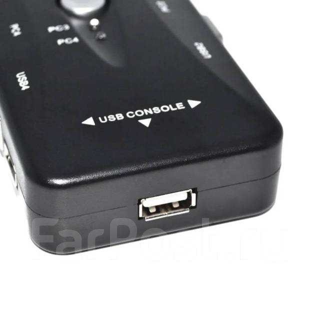 Переключатель / концентратор USB 2,0 KVM 4UK, 4-порта, VGA-USB, новый ...